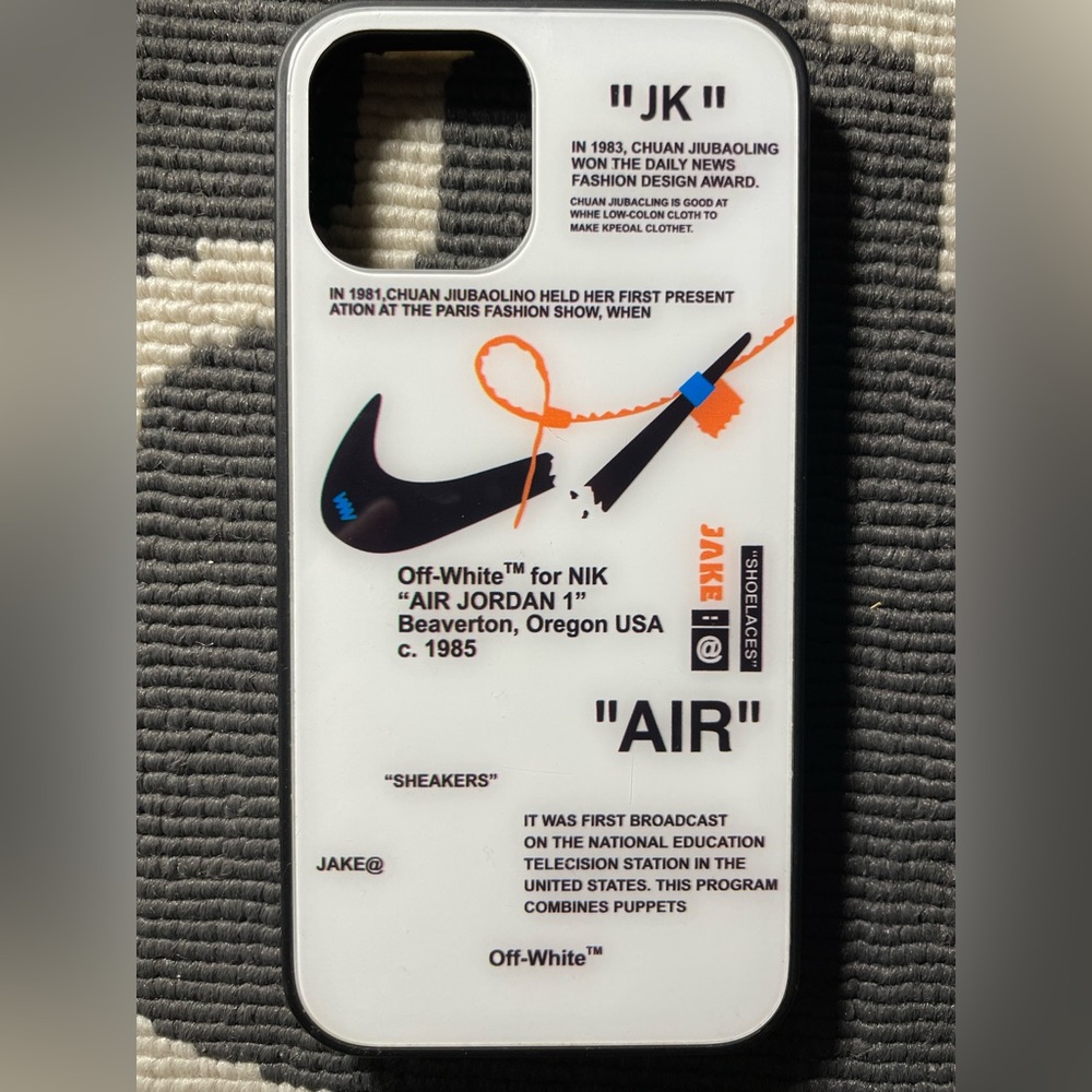 Off-White Nike iPhone 12 phone case